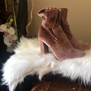 Steve Madden Pink Suede Booties